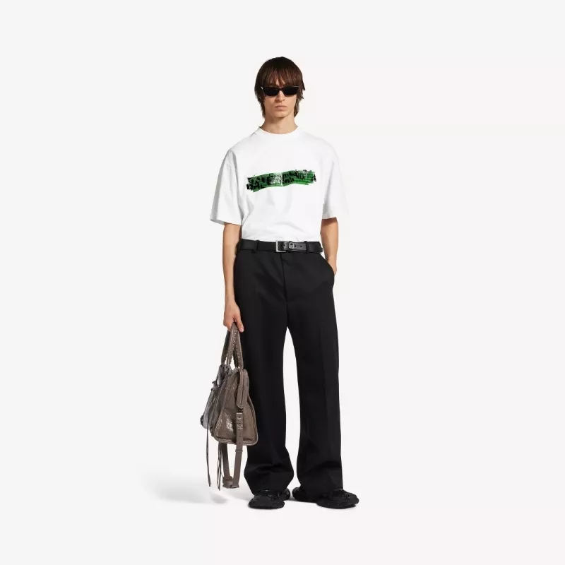 발렌시아가 메시 스프레이 프린트 티셔츠 상세 이미지 10