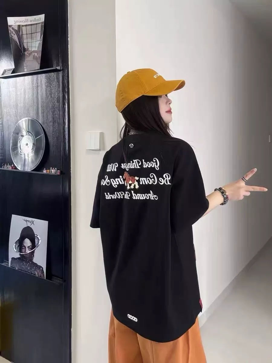 굿브랜드 발포 프린팅 보석 포인트 반소매 탑 상세 이미지 18