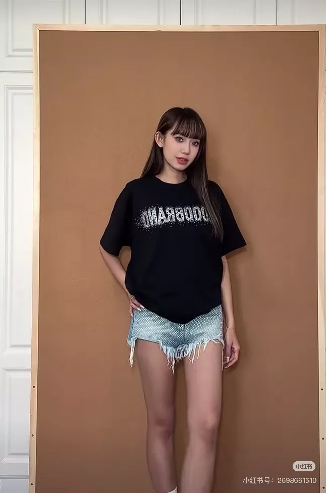 굿브랜드 크리스탈 로고 반소매 코튼 티셔츠 상세 이미지 33