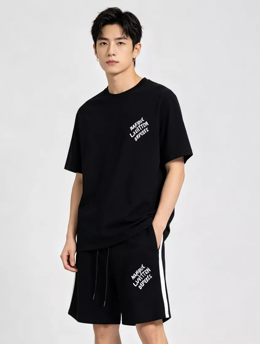 루이비통 자수 레터링 사이드 밴드 반바지 상세 이미지 12