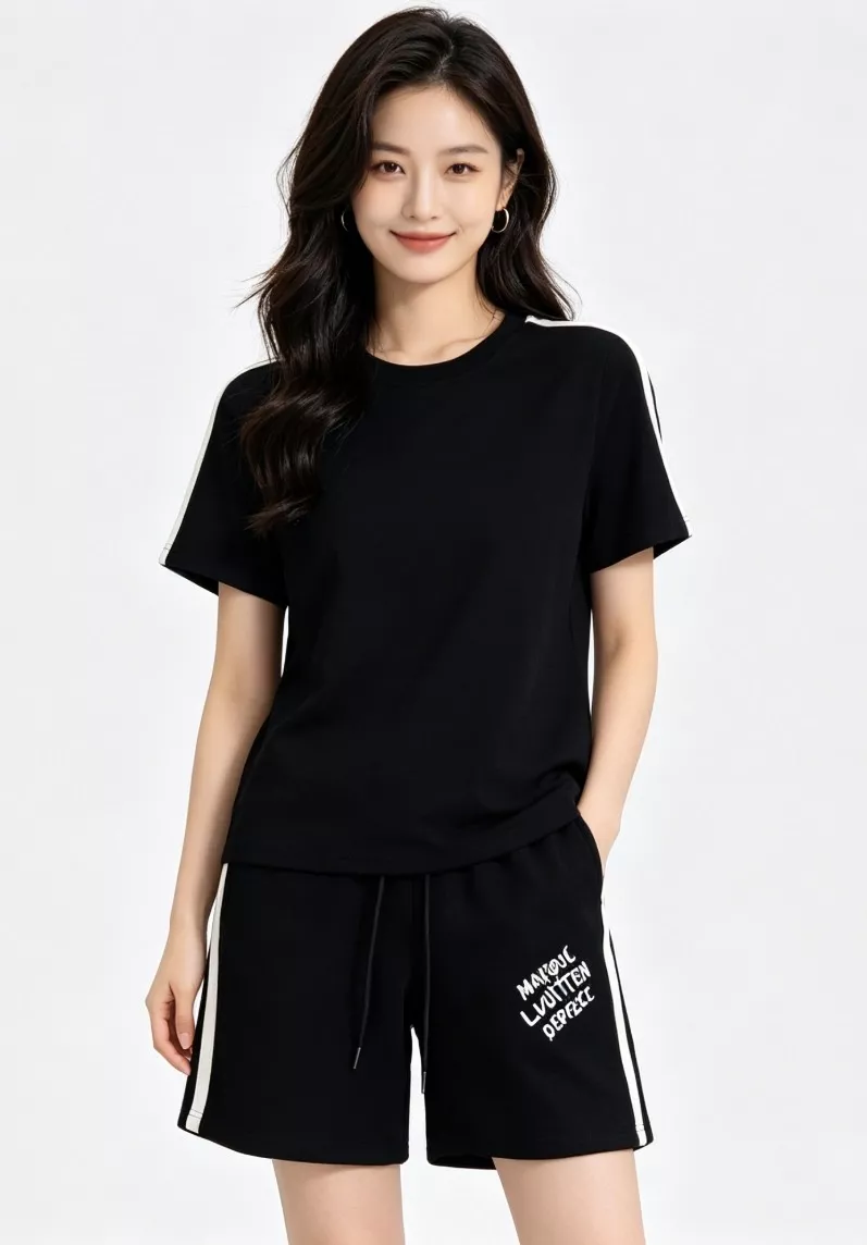 루이비통 자수 레터링 사이드 밴드 반바지 상세 이미지 13