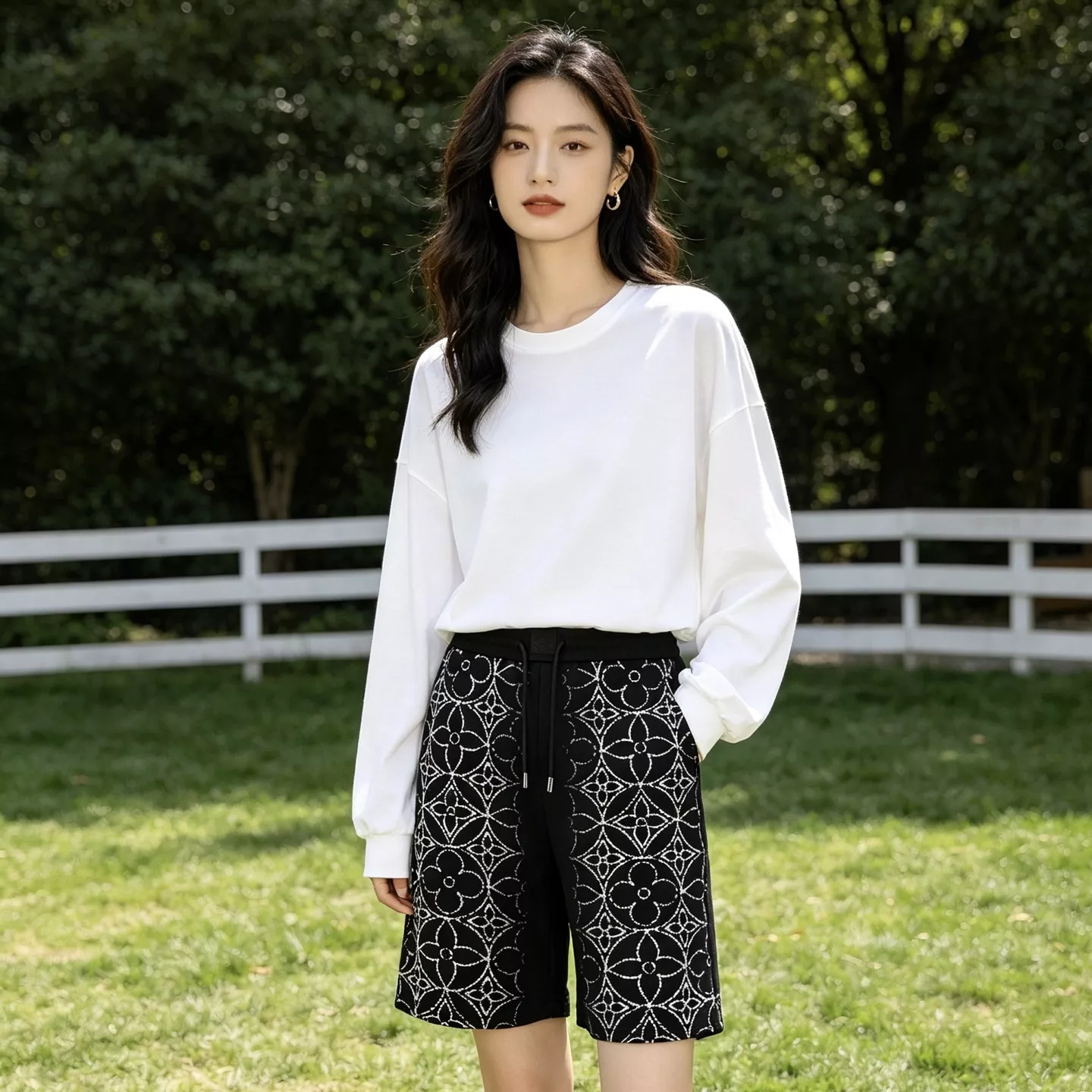 루이비통 바랜 모노그램 프린트 쇼츠 상세 이미지 12
