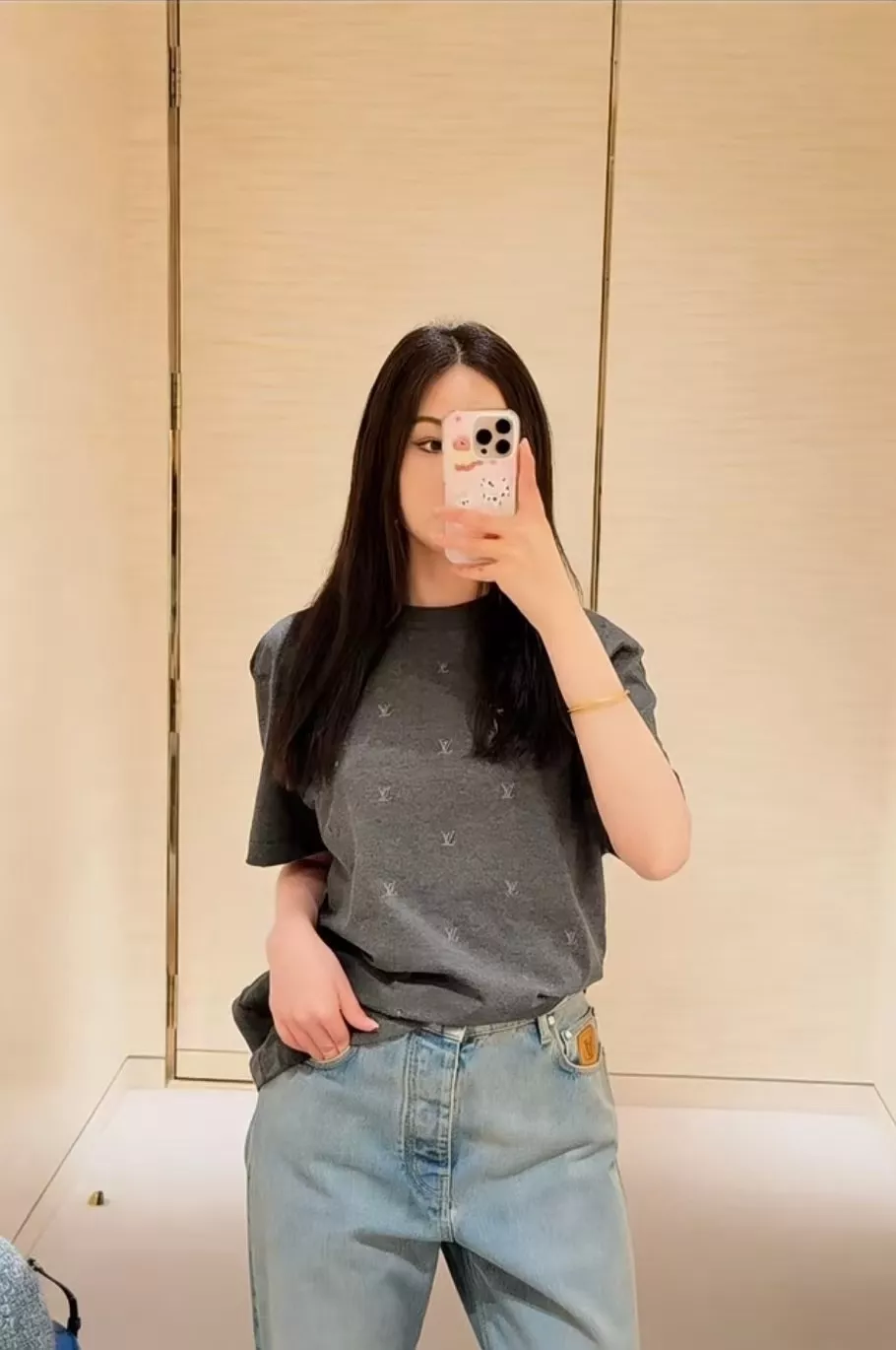 루이비통 올오버 자카드 반팔 니트 상세 이미지 15