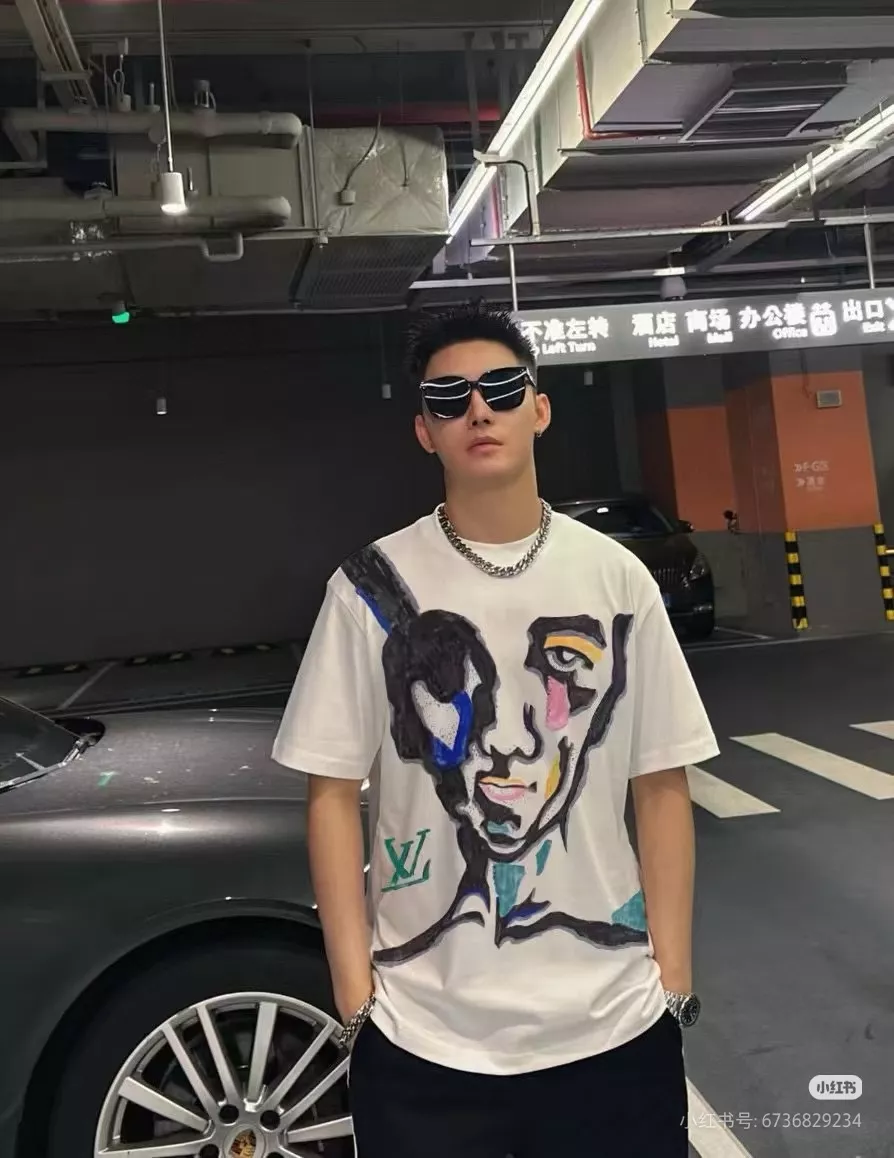 루이비통 인물 자카드 울 니트 반소매 상세 이미지 14