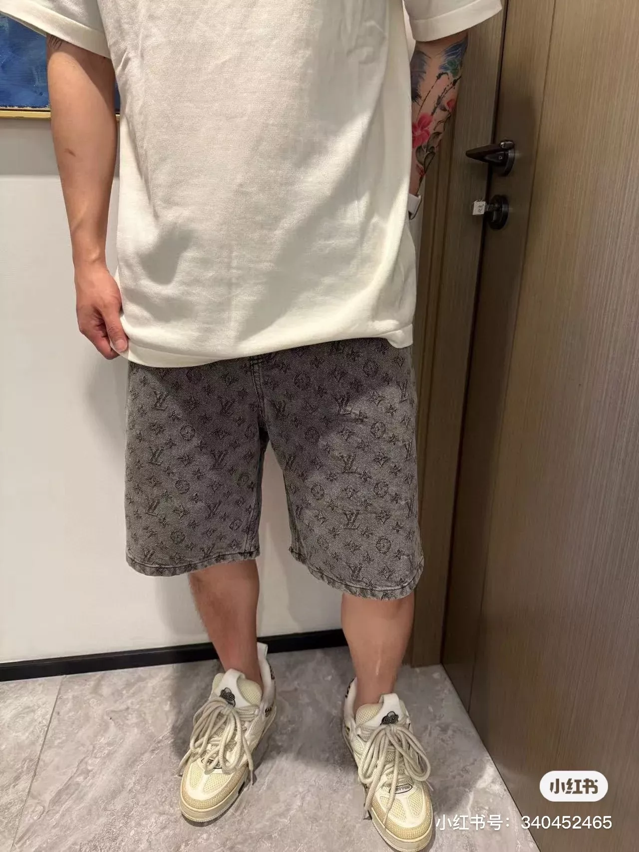루이비통 자카드 데님 반바지 상세 이미지 11