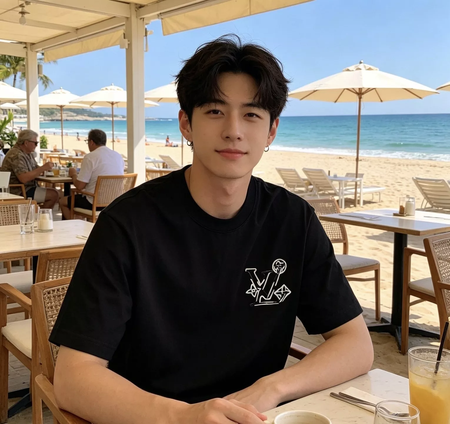 루이비통 백 사엽성 플라워 프린트 반팔 상세 이미지 13