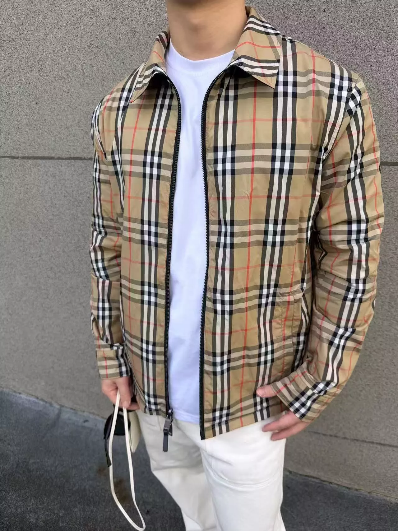 버버리 양면 체크 플립칼라 재킷 상세 이미지 11