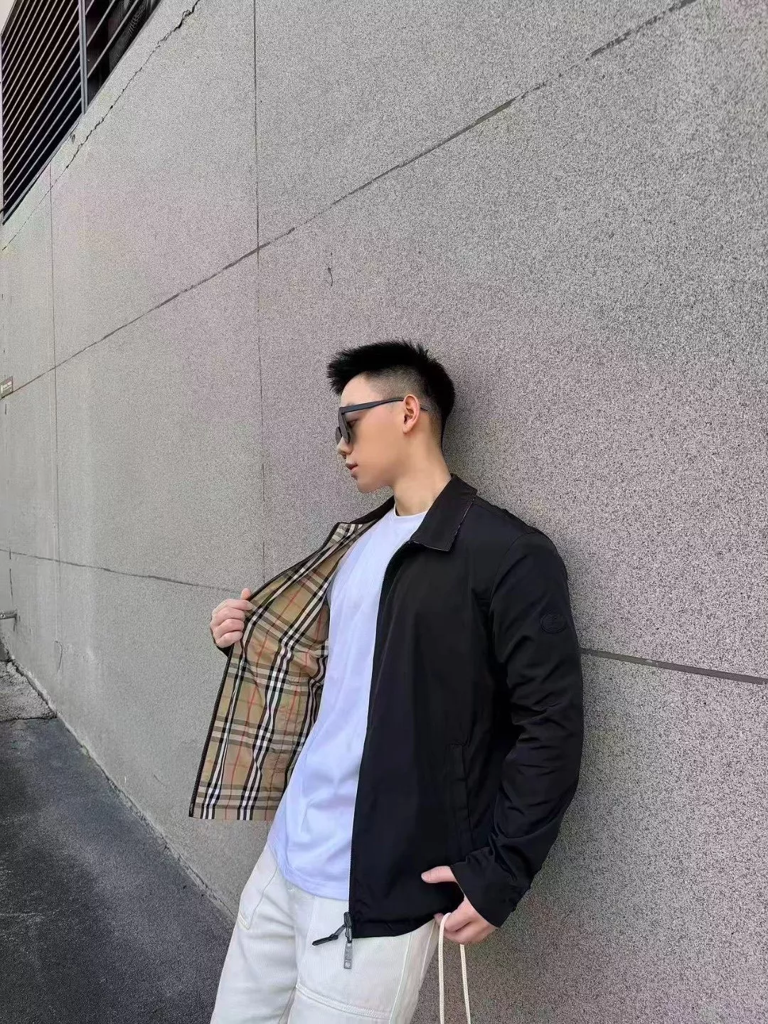 버버리 양면 체크 플립칼라 재킷 상세 이미지 13