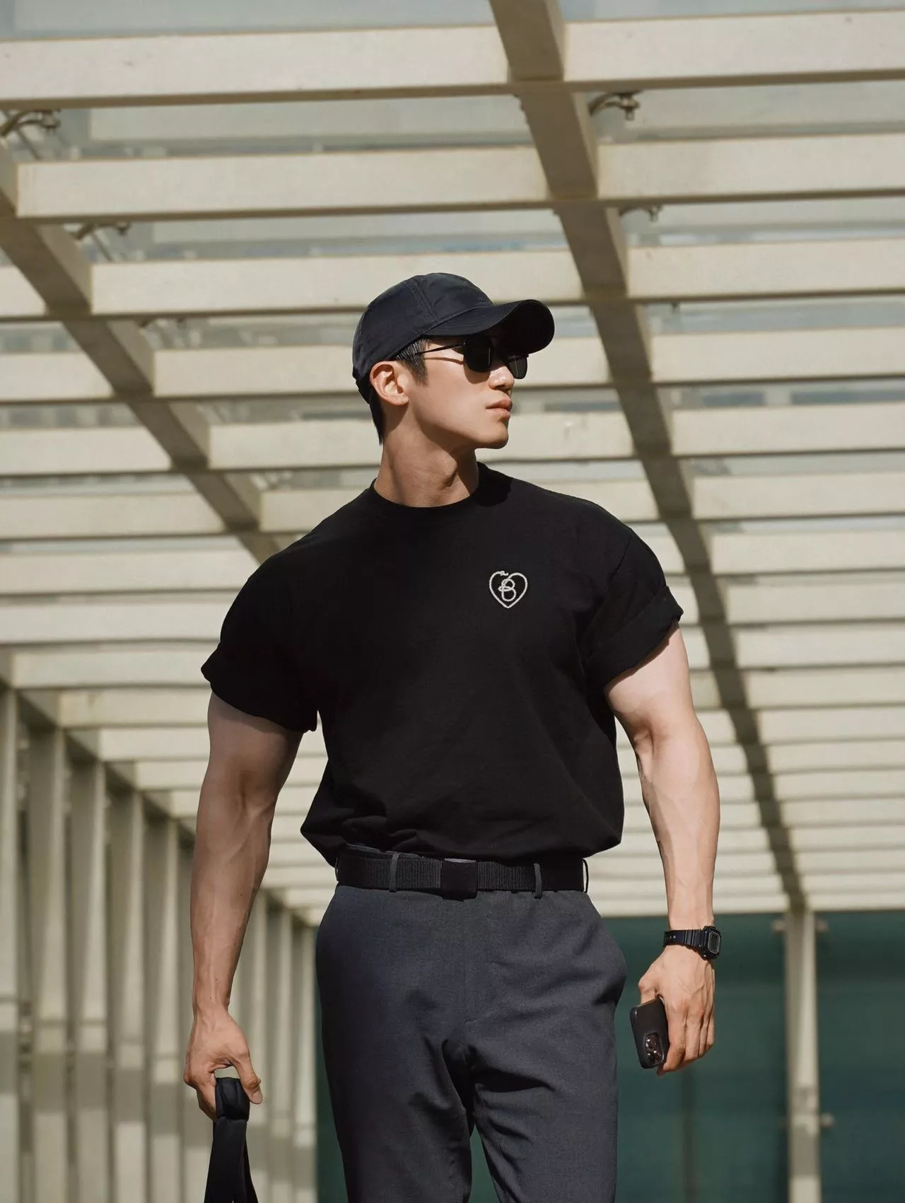 버버리 하트 레터 자수 반소매 탑 상세 이미지 16