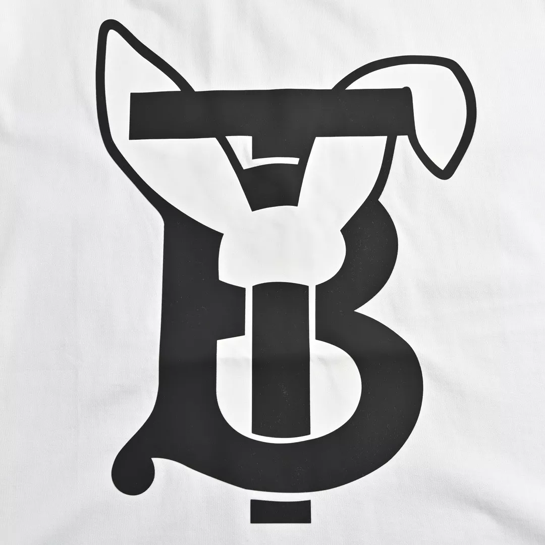 버버리 토끼 레터링 프린트 반소매 상의 상세 이미지 6