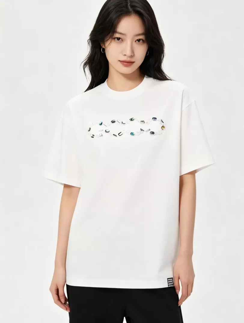 굿브랜드 보석 로고 반소매 상의 상세 이미지 14