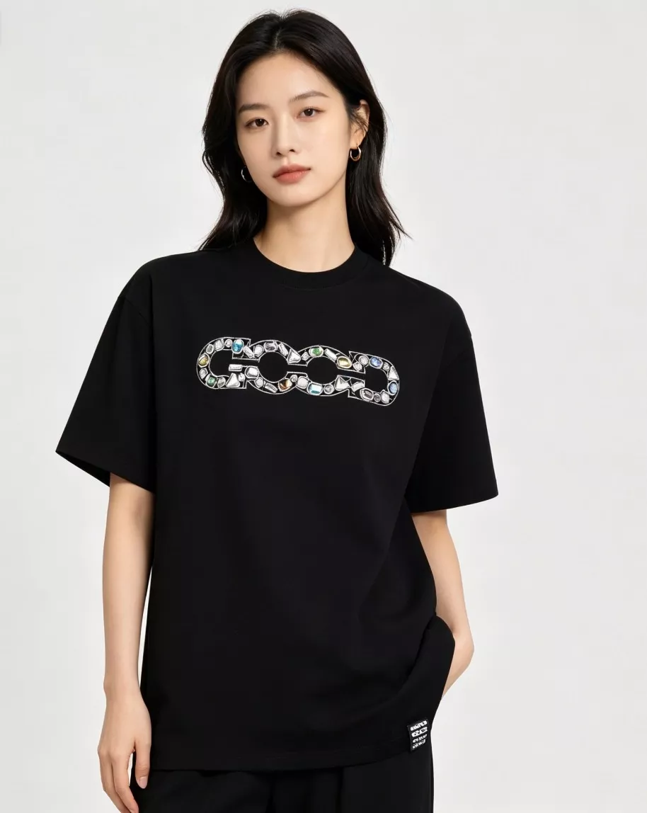 굿브랜드 보석 로고 반소매 상의 상세 이미지 14