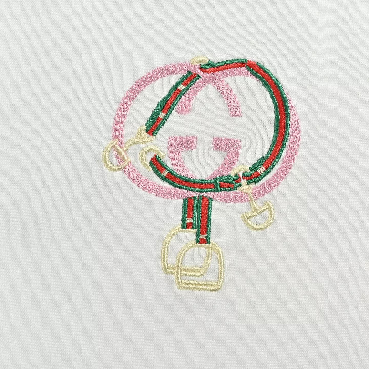 구찌 마년 한정 더블지 자수 반소매 탑 상세 이미지 8