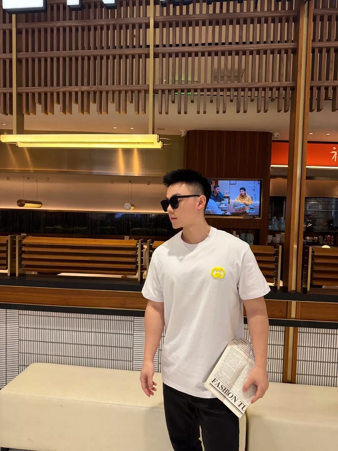 구찌 컬러 타월 자수 GG 인터로킹 반소매 상세 이미지 15