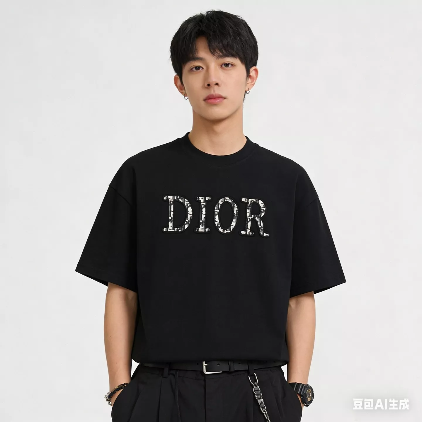디올 CD 로고 패치 반소매 상의 상세 이미지 19