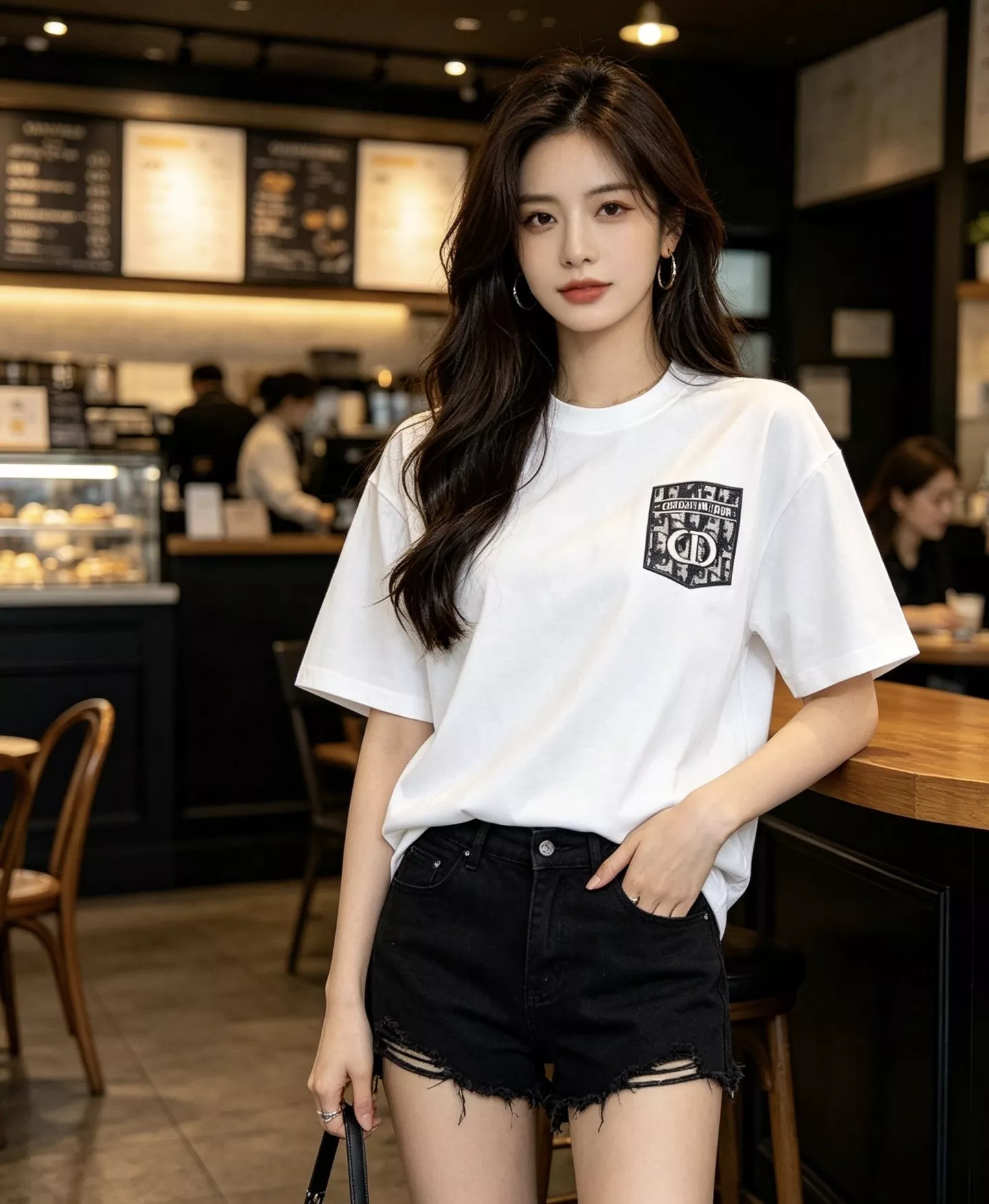 디올 오블리크 포켓 자수 로고 반팔 티 상세 이미지 14