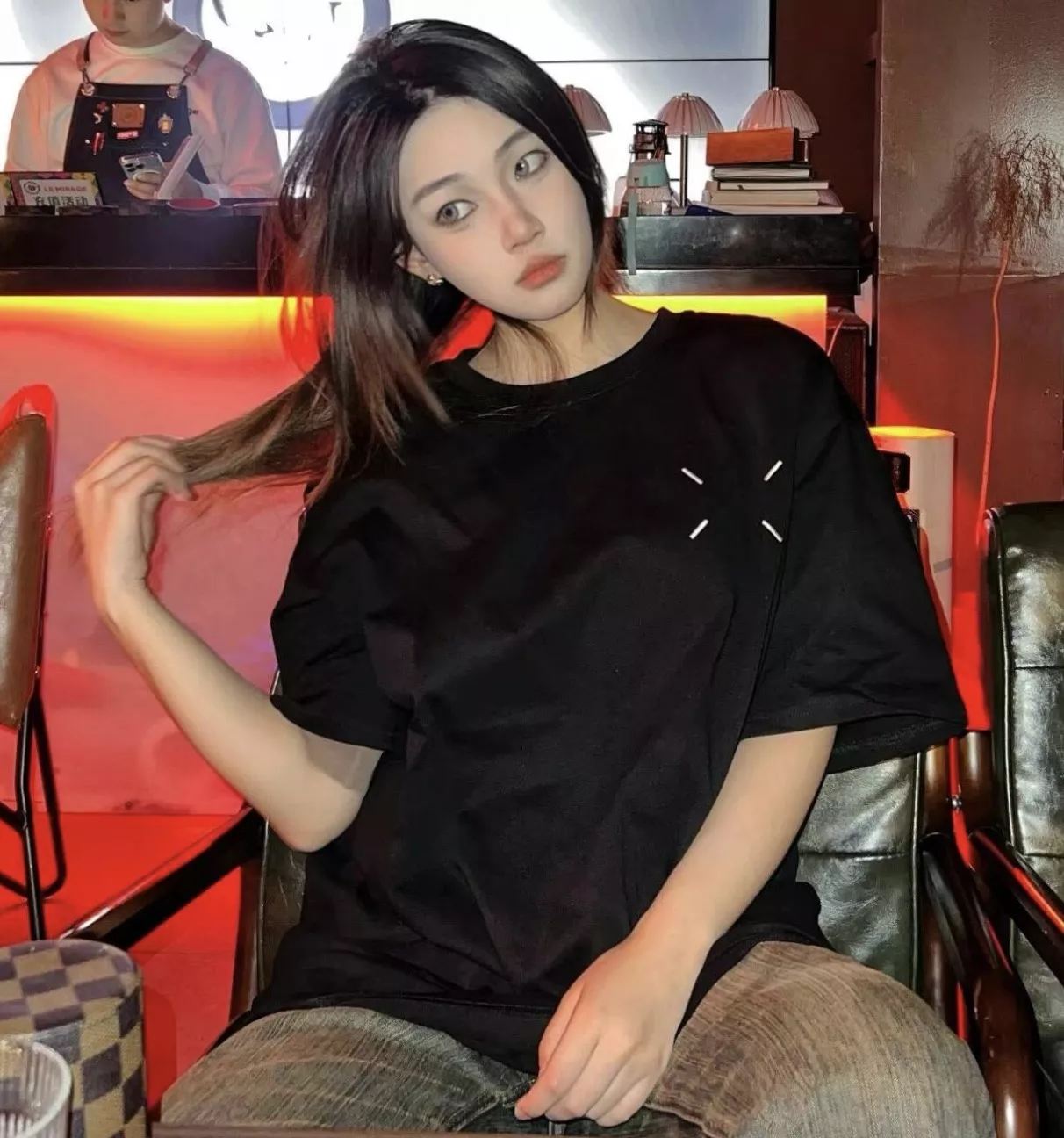 메종마르지엘라 백 넘버 프린팅 코튼 반팔 티셔츠 상세 이미지 13