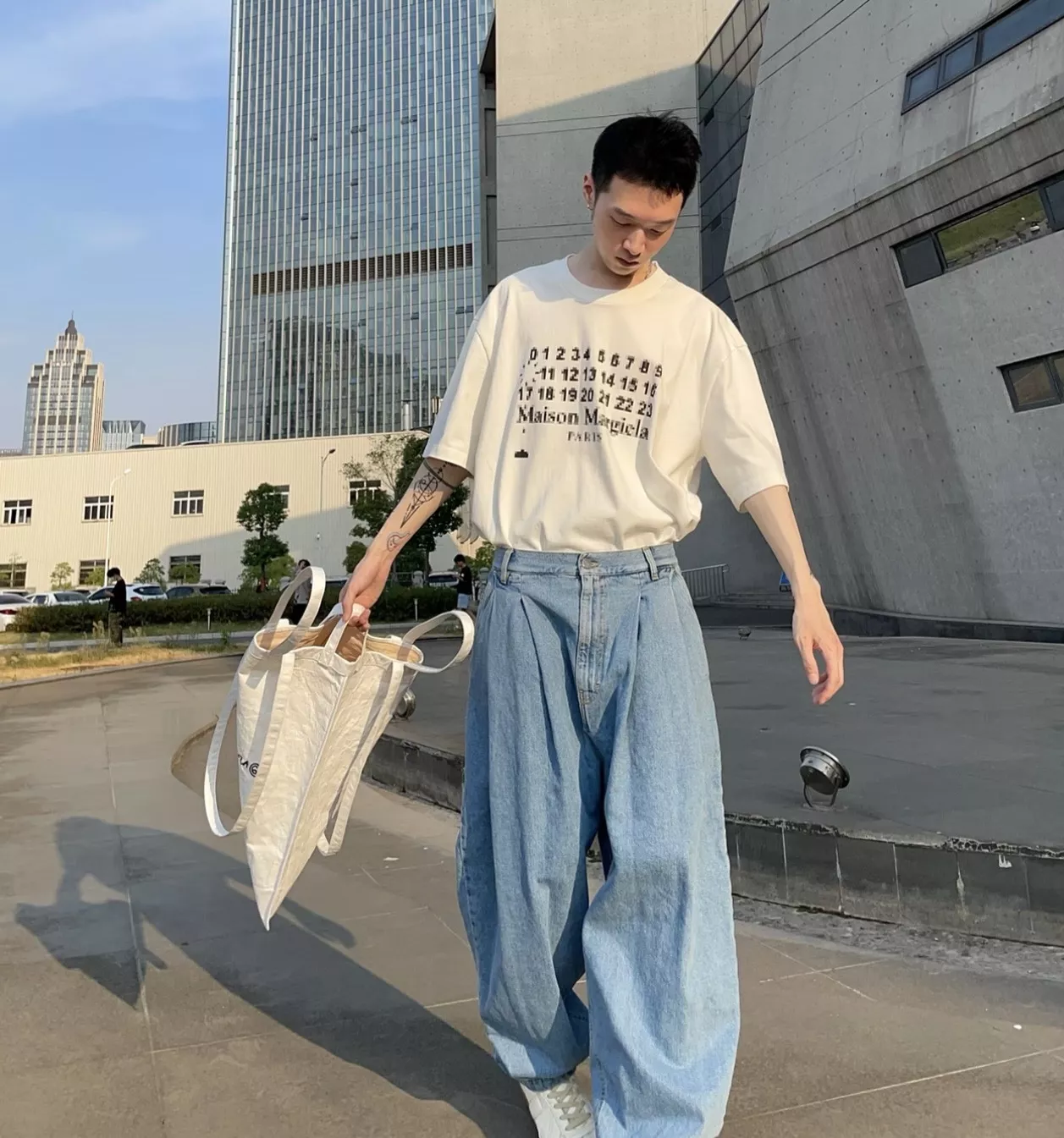 메종마르지엘라 마르지엘라 모자이크 프린트 반팔 상세 이미지 16