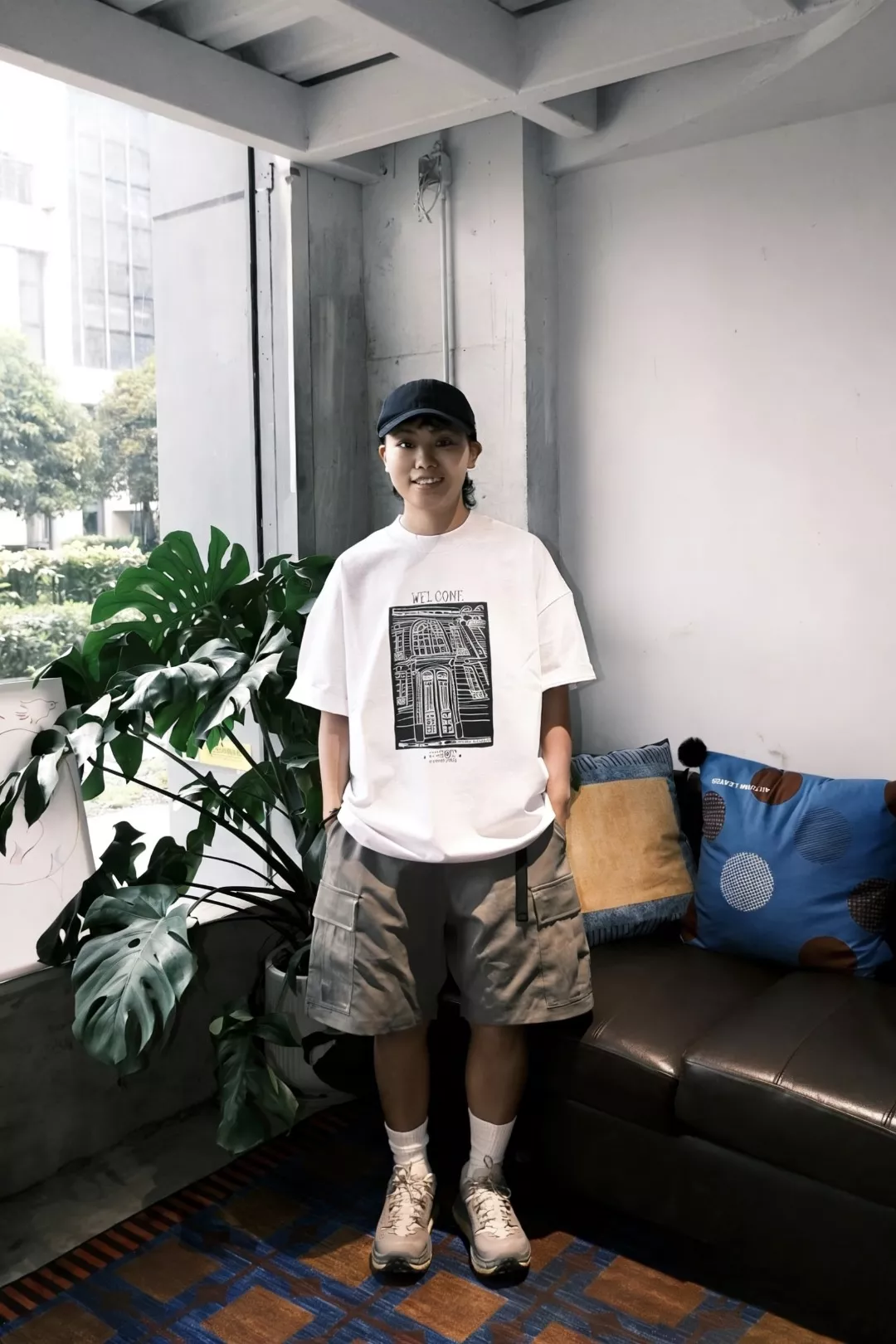 메종마르지엘라 복고 건축 핸드드로잉 프린트 반팔 상세 이미지 19