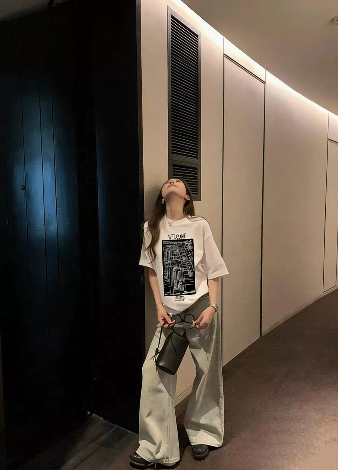 메종마르지엘라 복고 건축 핸드드로잉 프린트 반팔 상세 이미지 11