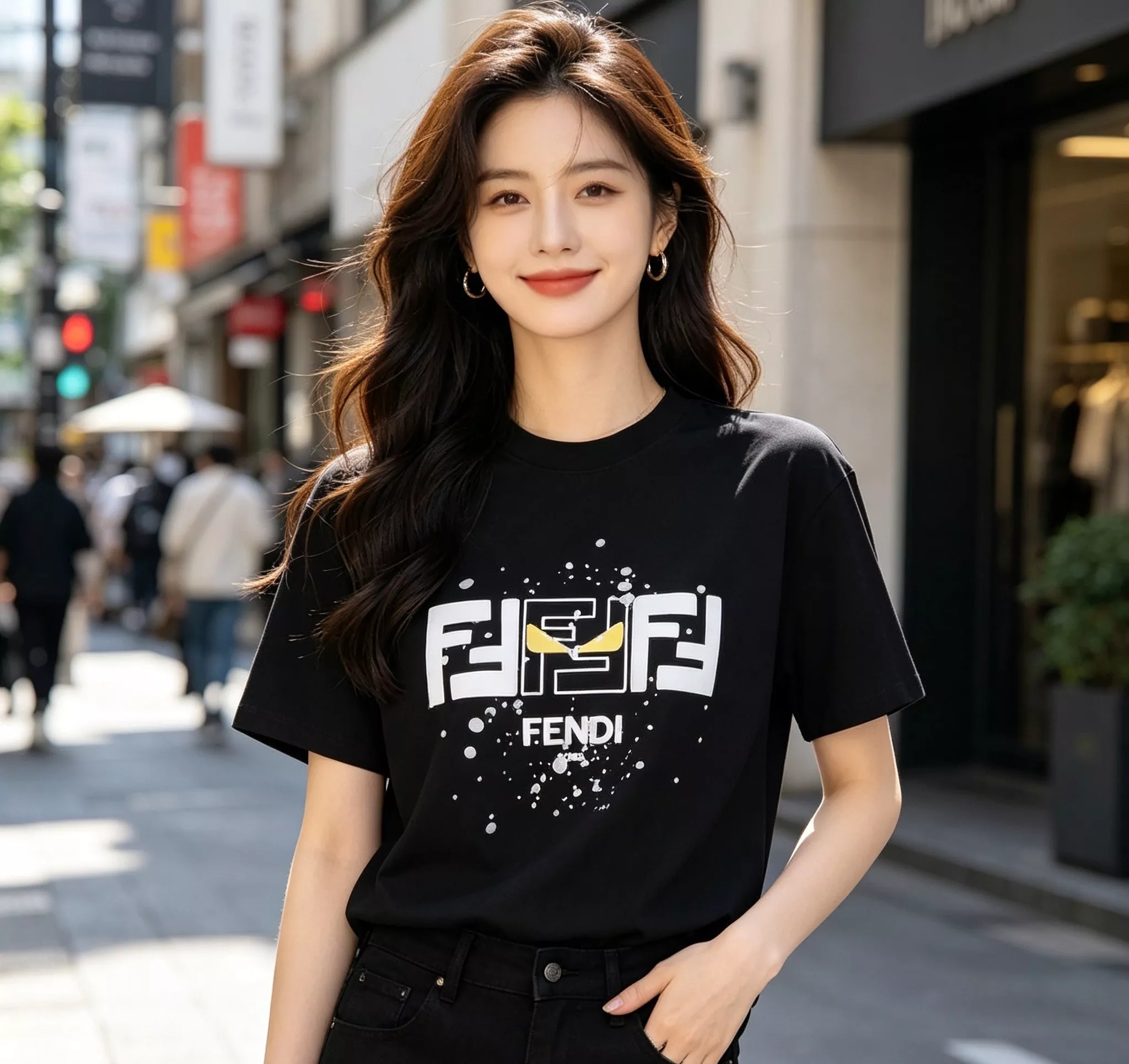 펜디 FF 프린트 몬스터 반팔 탑 상세 이미지 12