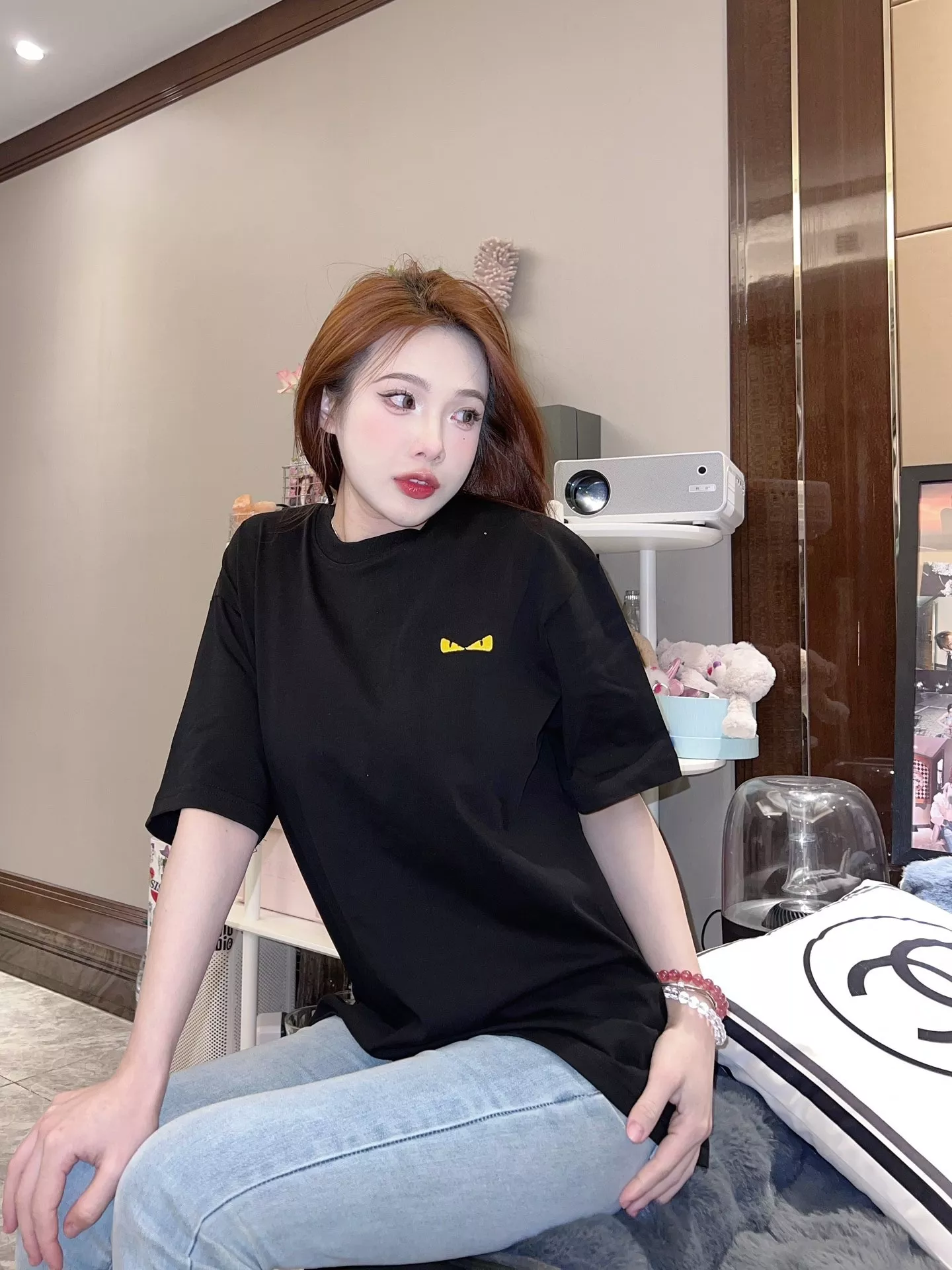펜디 몬스터 아이 자수 반소매 티셔츠 상세 이미지 17