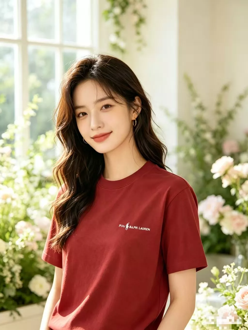 랄프로렌 전마 자수 로고 라운드 반소매 상세 이미지 12