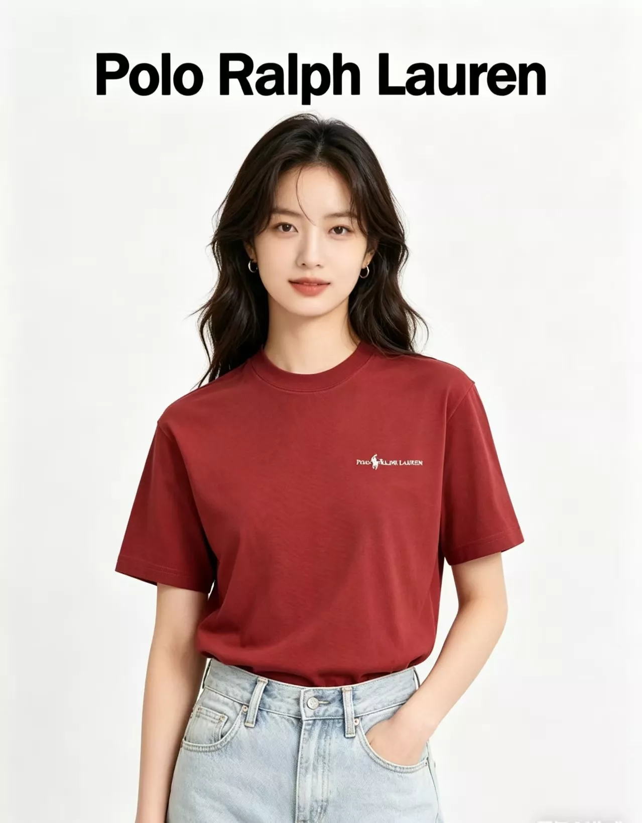 랄프로렌 전마 자수 로고 라운드 반소매 상세 이미지 13