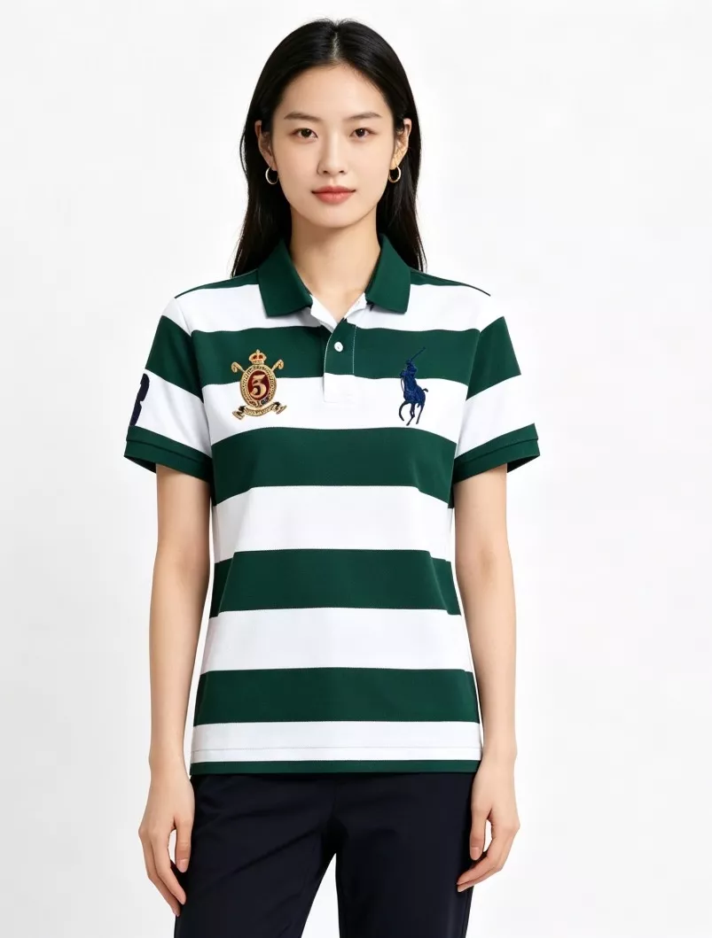 랄프로렌 로고 자수 스트라이프 폴로 반소매 상세 이미지 12