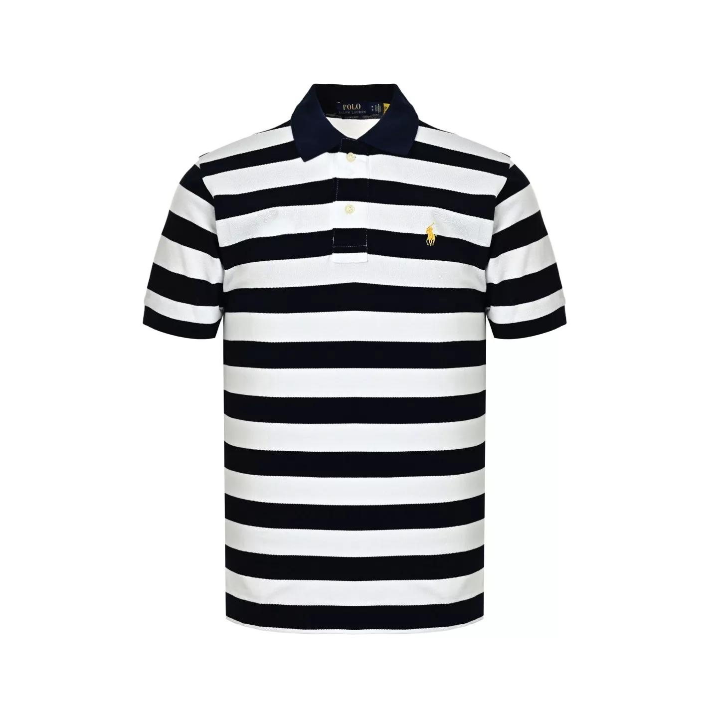 랄프로렌 스트라이프 폴로 반소매 탑 상세 이미지 1