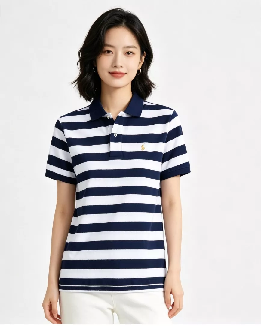 랄프로렌 스트라이프 폴로 반소매 탑 상세 이미지 13