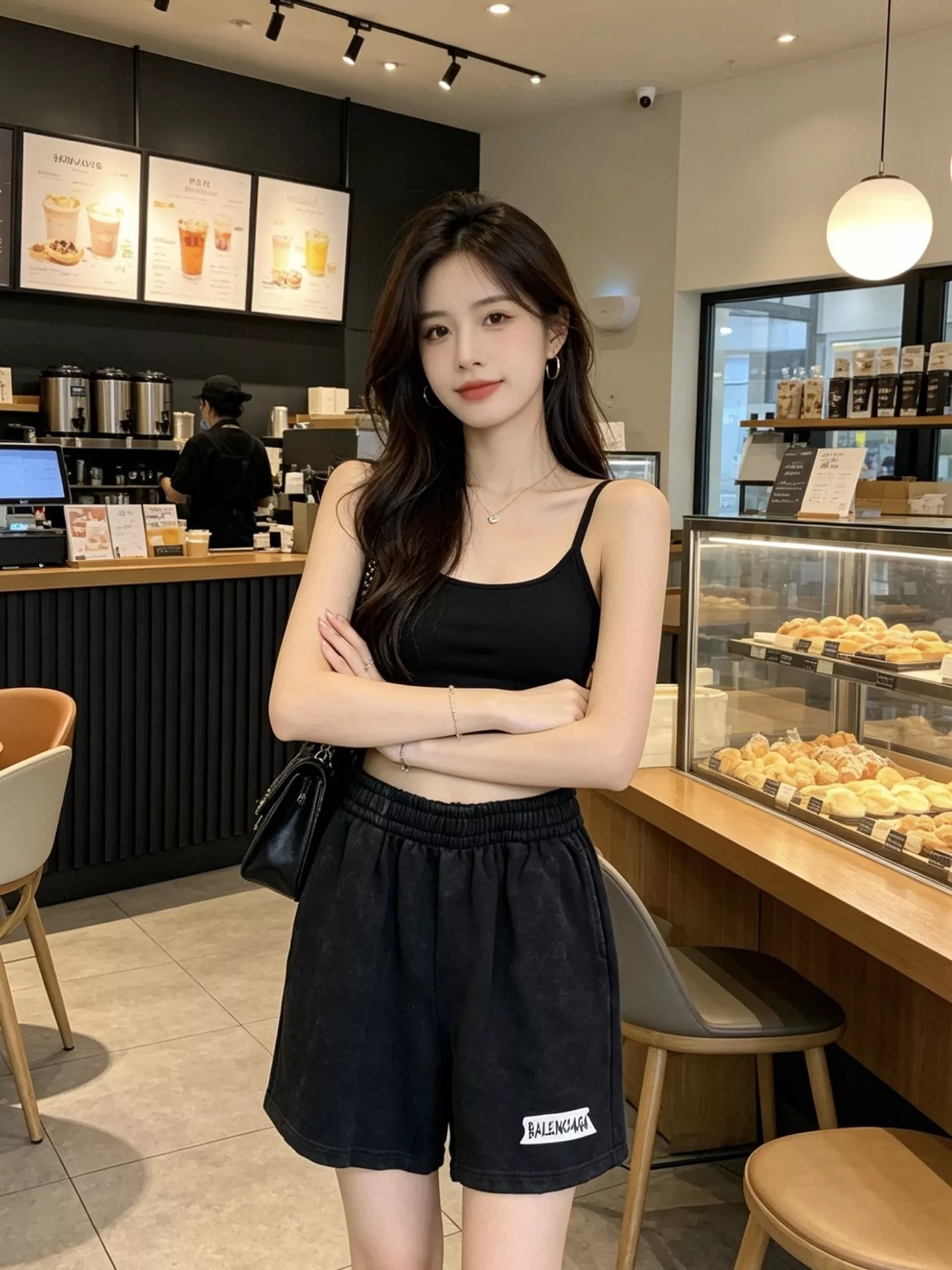 발렌시아가 테이프 레터 프린트 쇼츠 상세 이미지 11