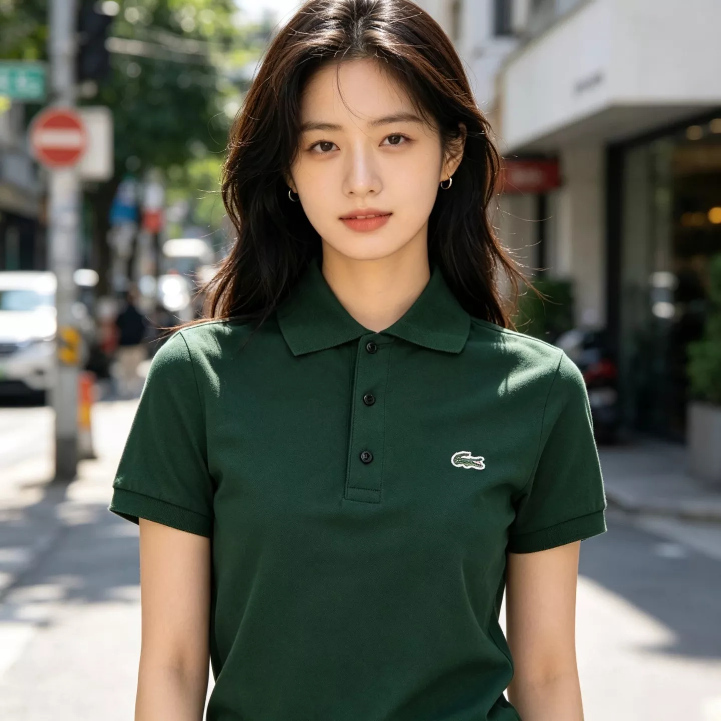 라코스테 클래식 악어 로고 자수 폴로 반소매 상세 이미지 14