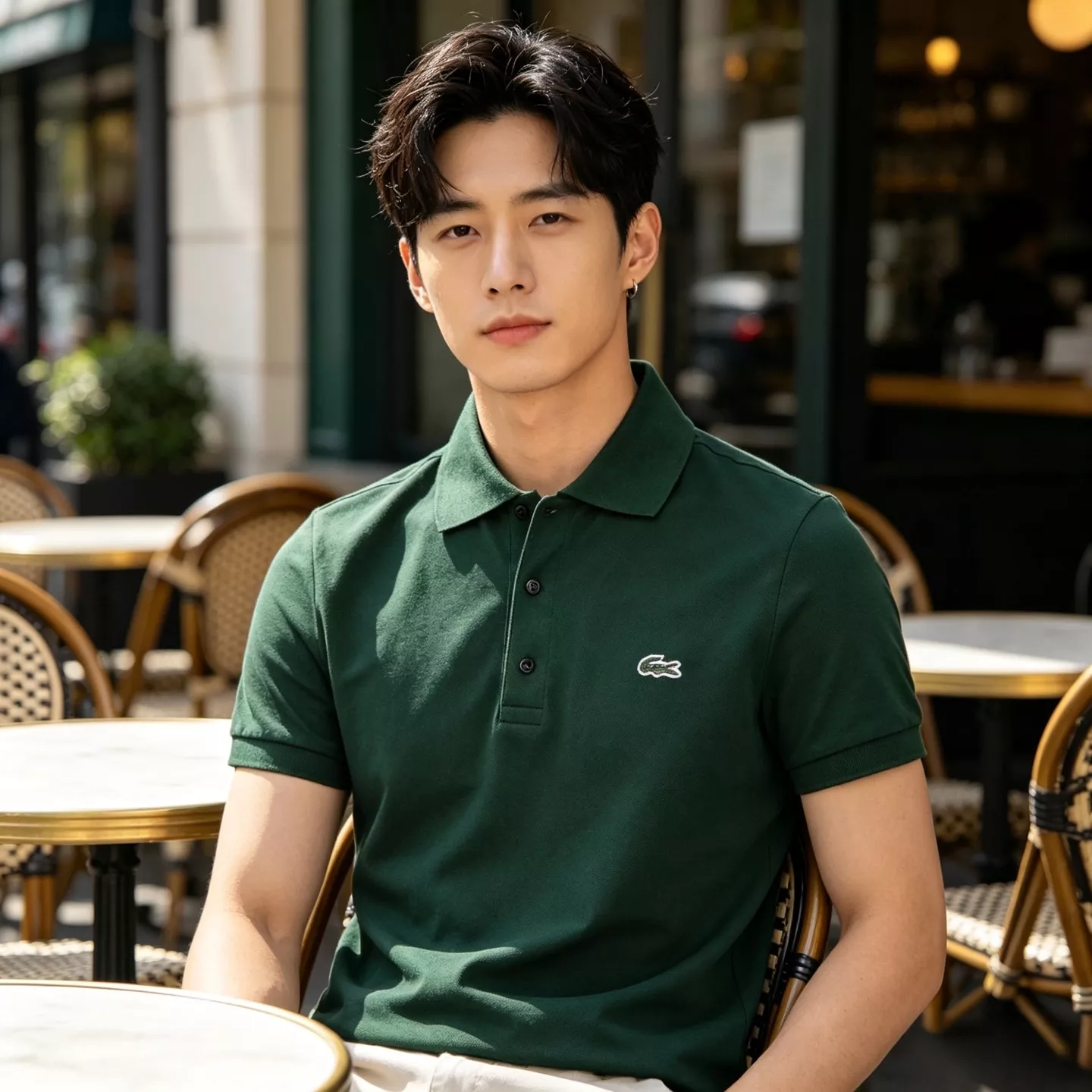 라코스테 클래식 악어 로고 자수 폴로 반소매 상세 이미지 18