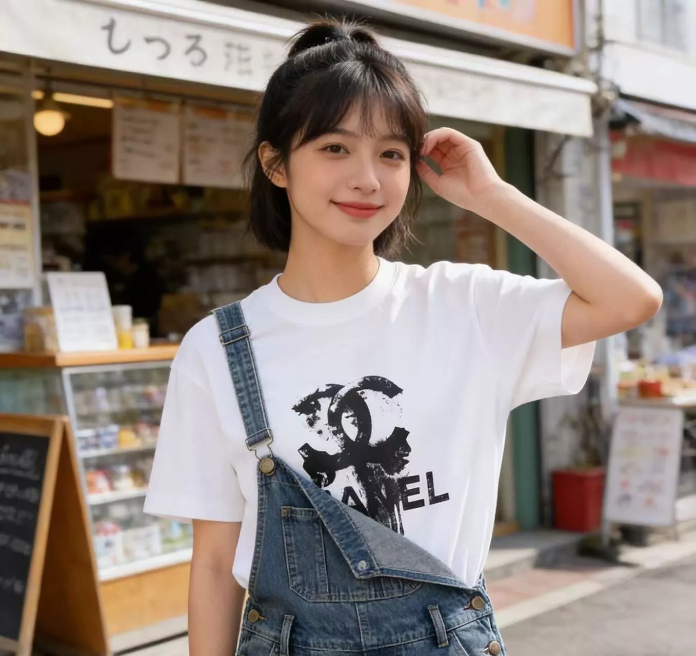 샤넬 더블씨 프린팅 반소매 티셔츠 상세 이미지 12