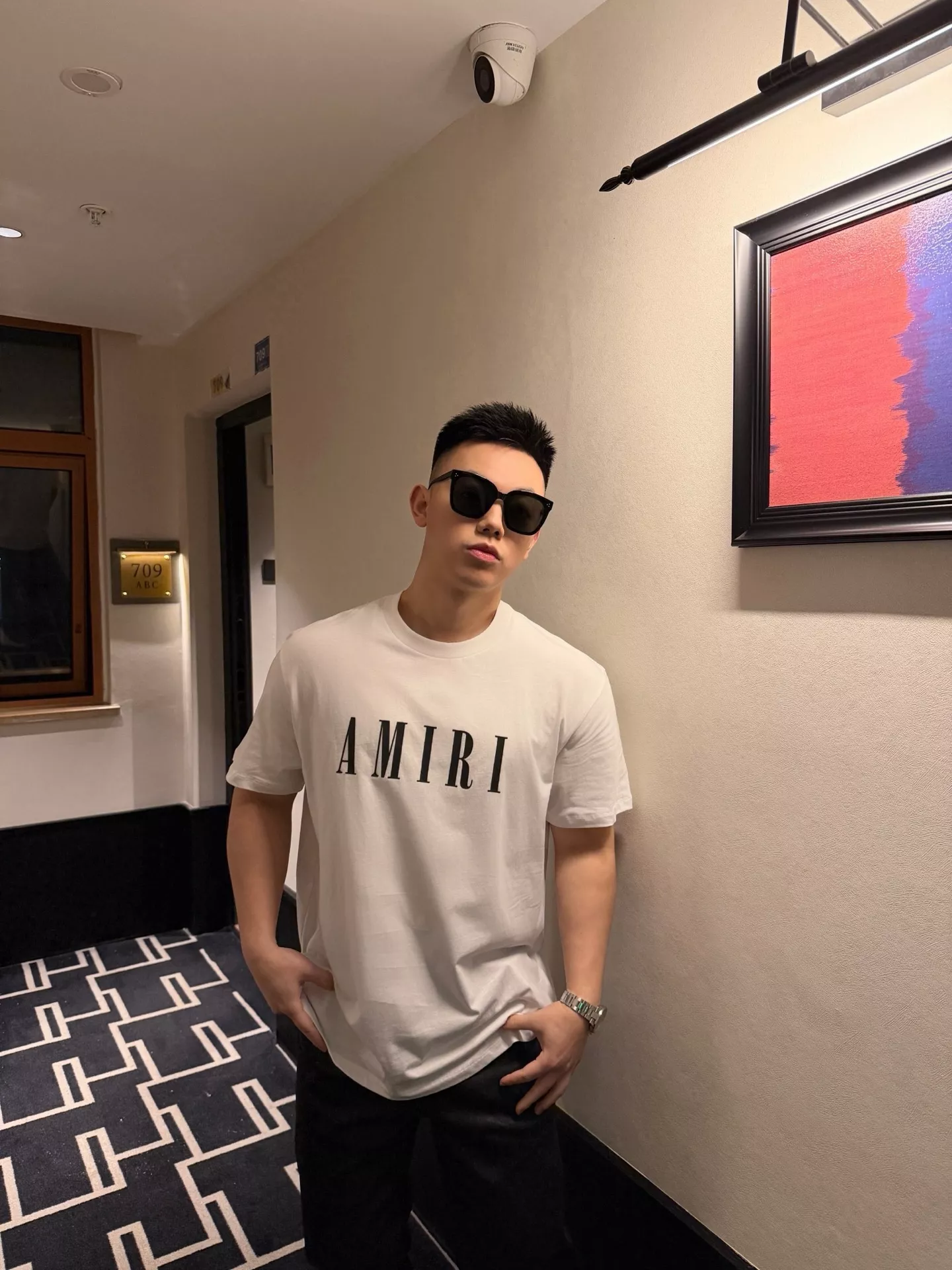 아미리 레터링 프린트 코튼 반팔 티셔츠 상세 이미지 11