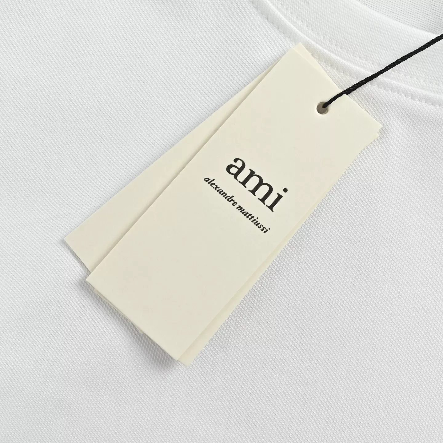 아미 하트 로고 자수 반소매 티셔츠 상세 이미지 7
