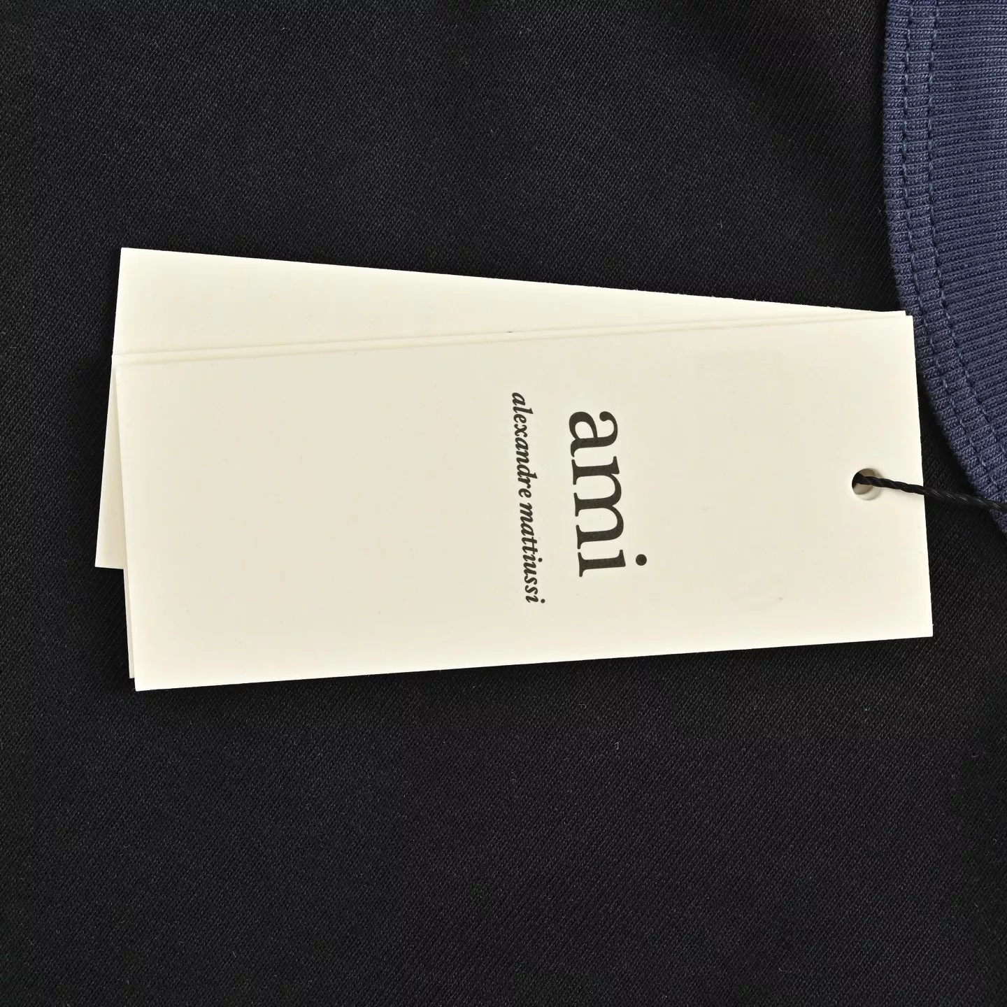 아미 하트 자수 배색 스티치 반소매 탑 상세 이미지 7