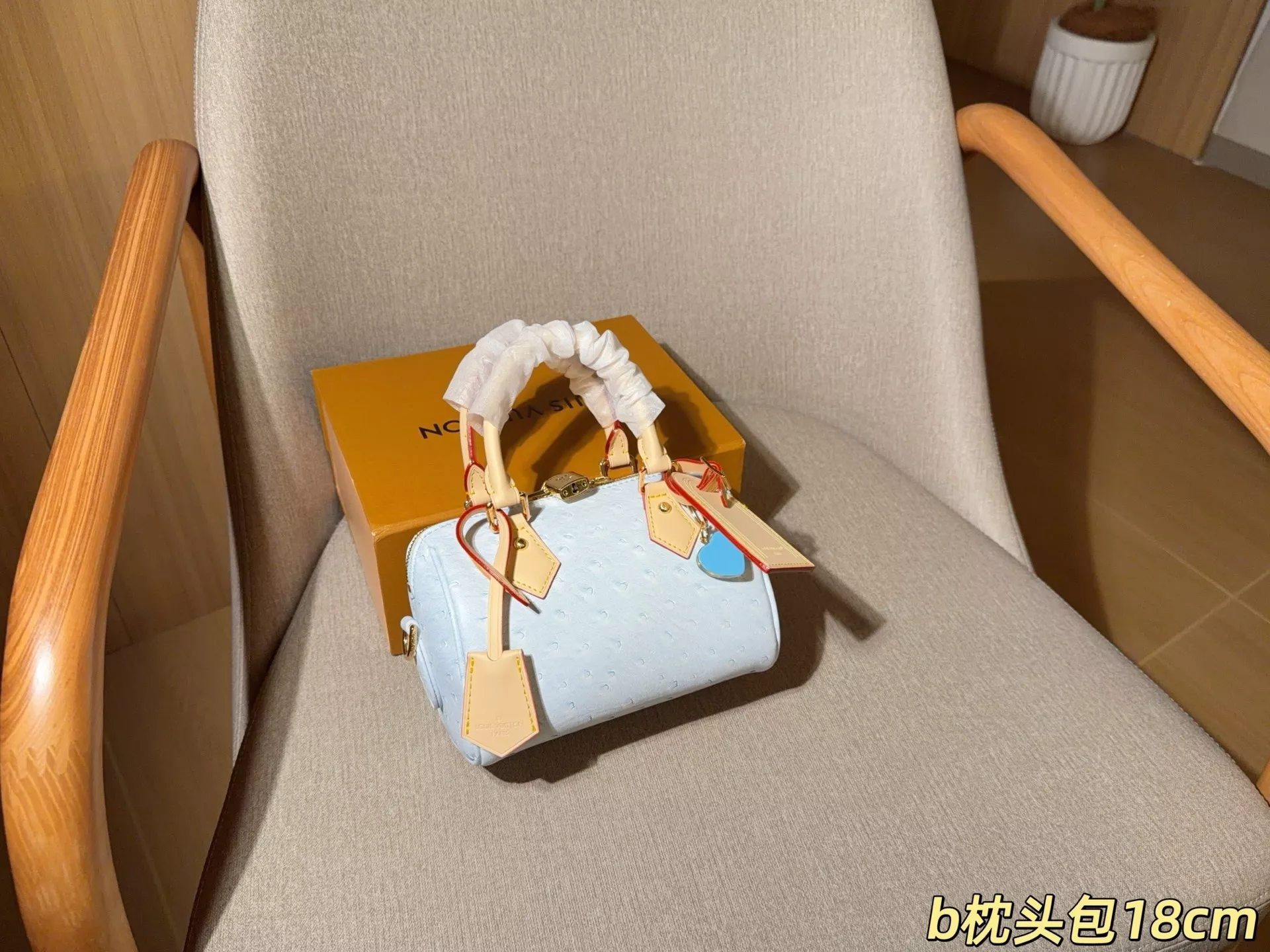 루이비통 오스트리치 가죽 미니 토트 스타일 백 상세 이미지 1