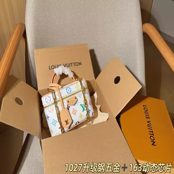 루이비통 화이트 멀티컬러 화장 파우치