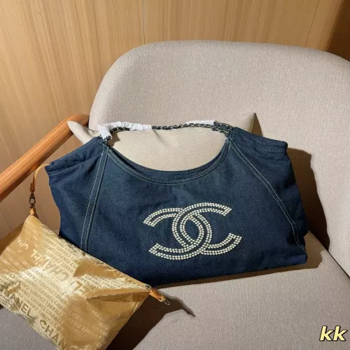 샤넬 진주 핸들 데님 가방