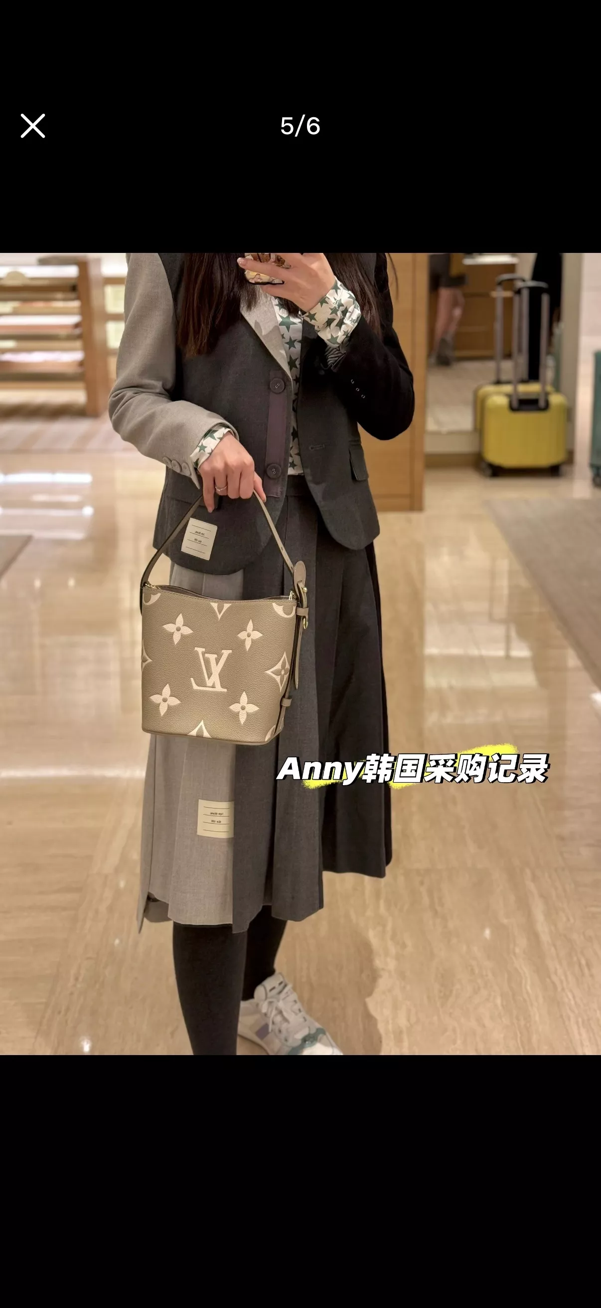 루이비통 압화 디테일 버킷 스타일 백 상세 이미지 10