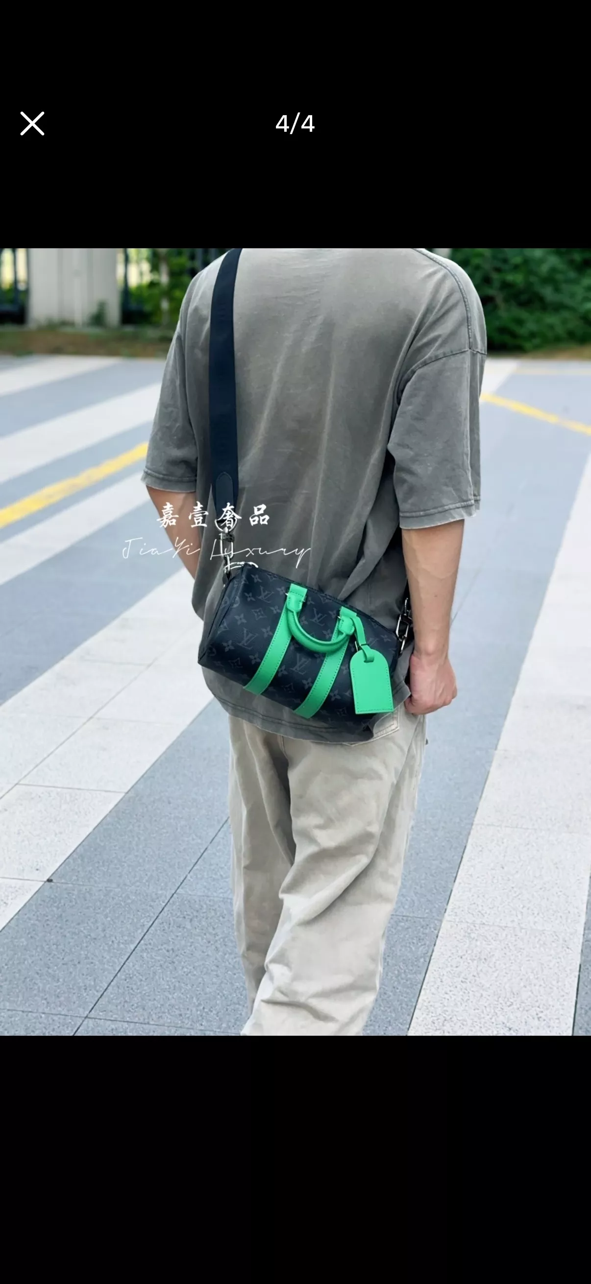 루이비통 모노그램 배색 원통형 스트랩백 상세 이미지 10