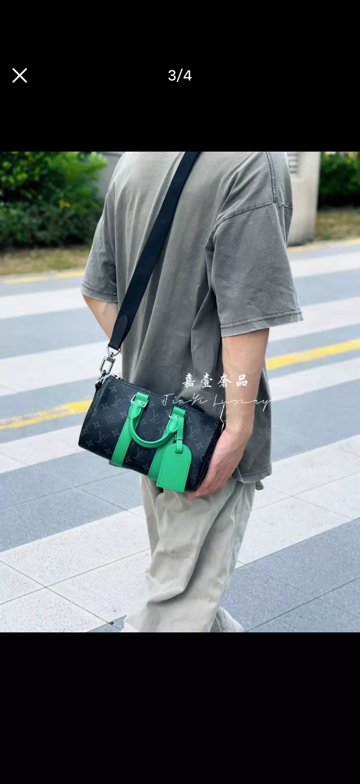 루이비통 모노그램 배색 원통형 스트랩백 상세 이미지 11