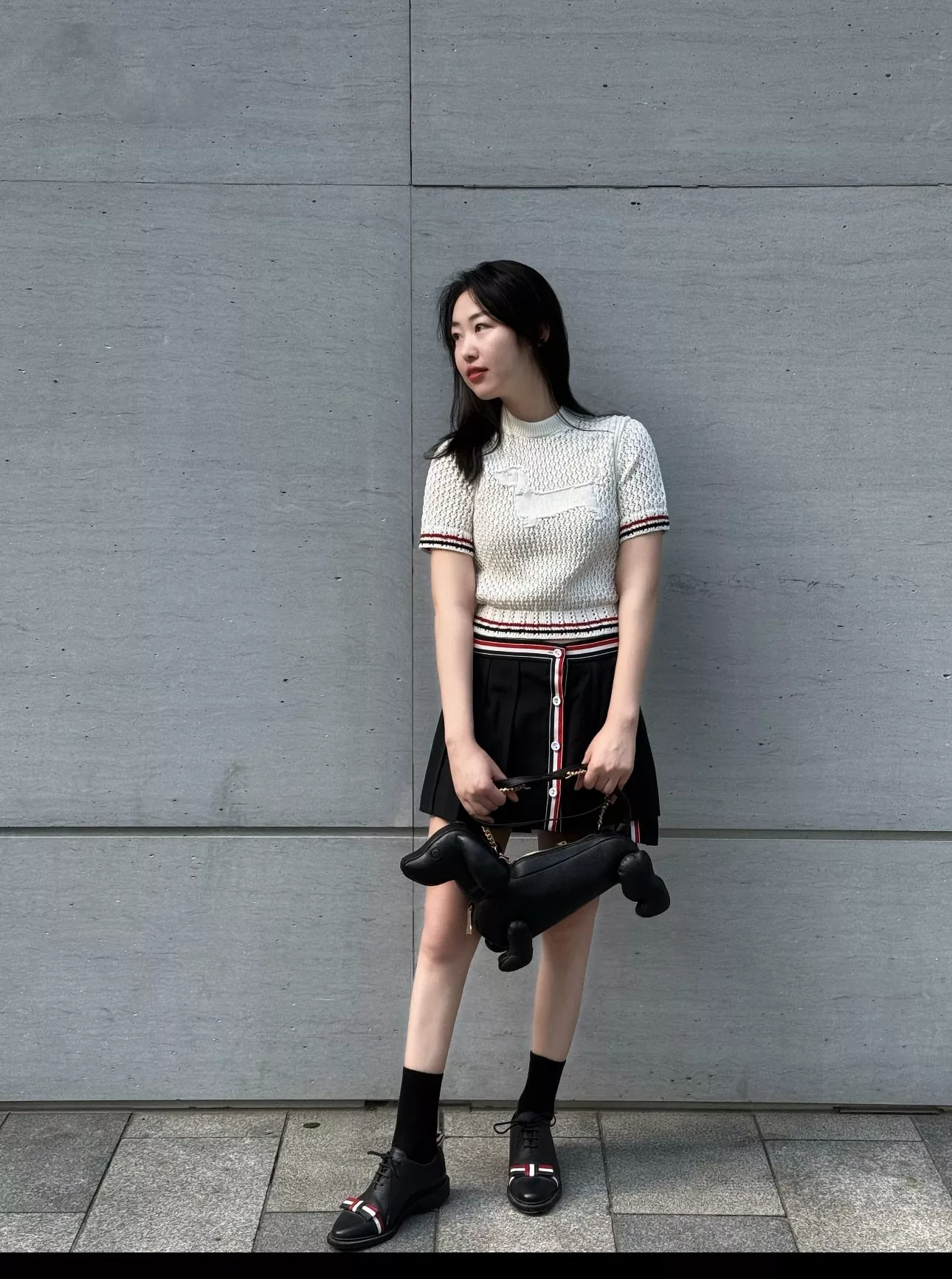 톰브라운 메쉬 강아지 패턴 라운드 반소매 상세 이미지 50