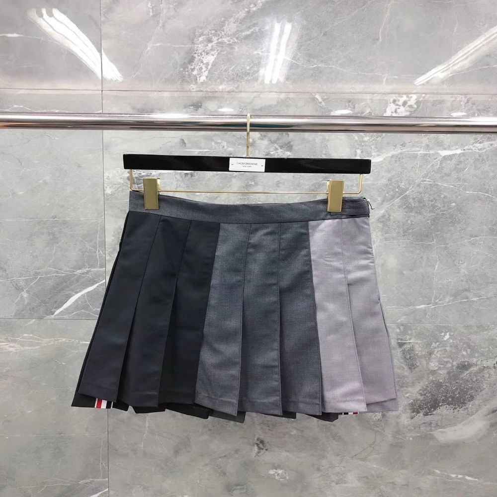 톰브라운 그라데이션 플리츠 스커트