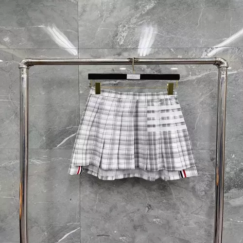 톰브라운 체크 플리츠 스커트