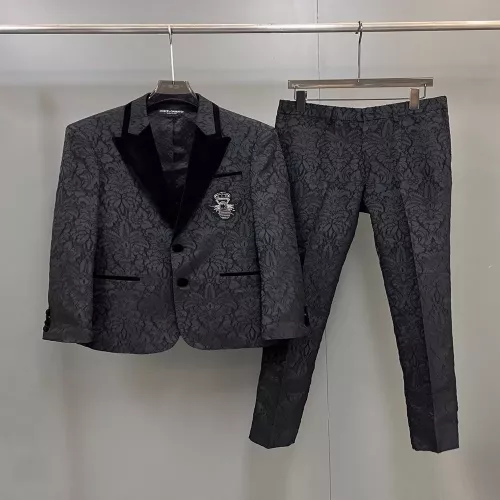 돌체앤가바나 실크 자카드 벌 장식 수트