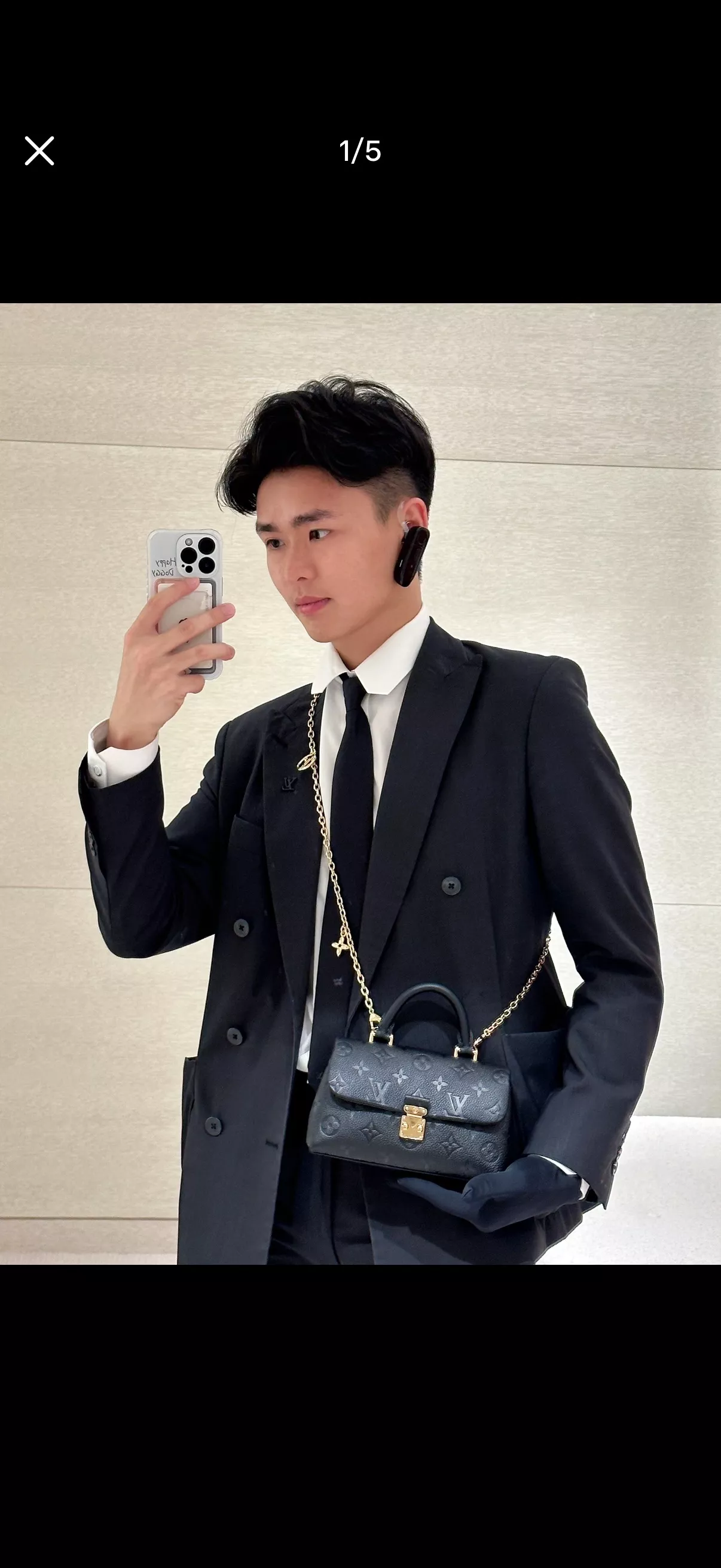 루이비통 압화 패턴 탑핸들 체인백 상세 이미지 11