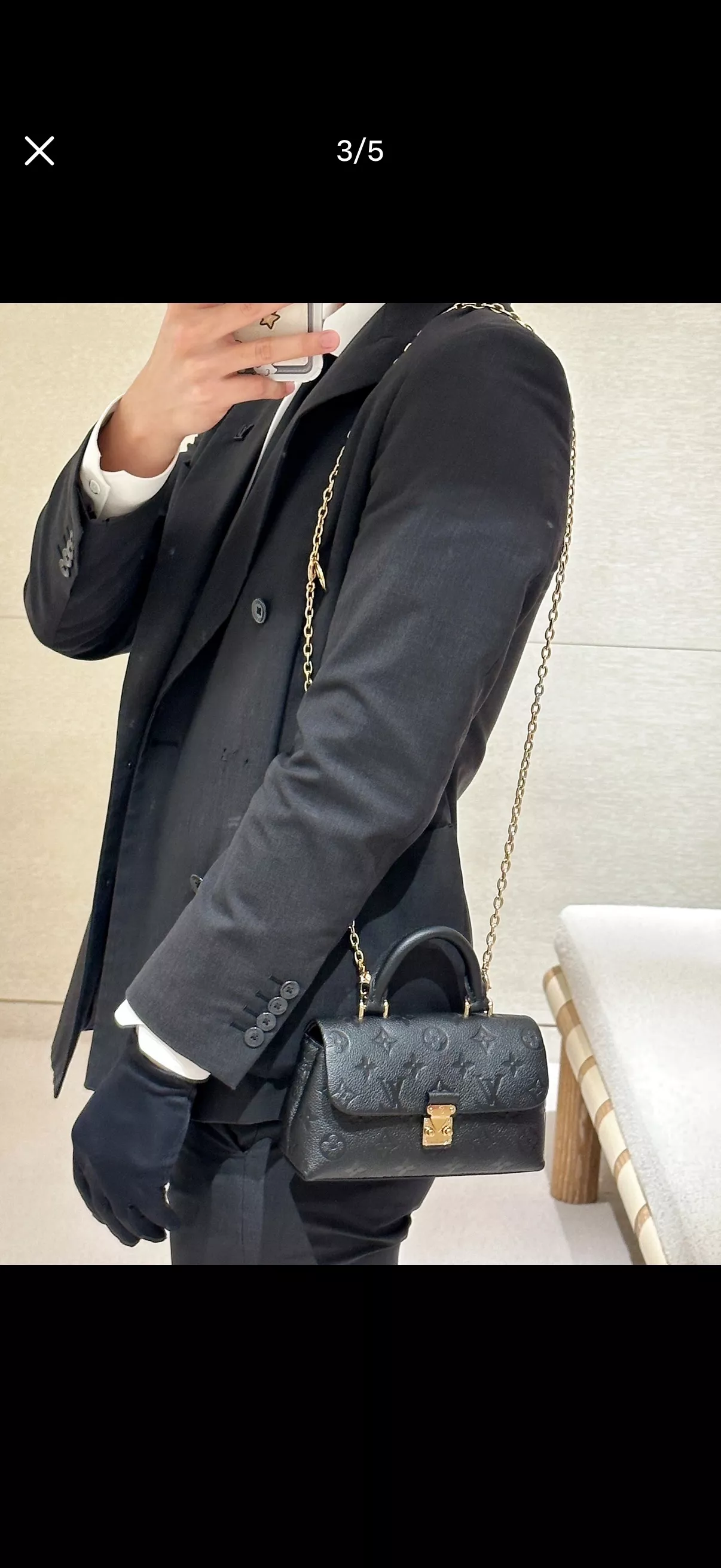 루이비통 압화 패턴 탑핸들 체인백 상세 이미지 10